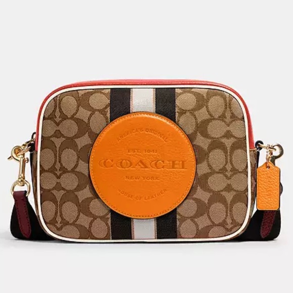 Coach Handbags - COACH Dempsey Camera Bag Signature Jacquard W/ Stripe & Coach Patch NWT $328